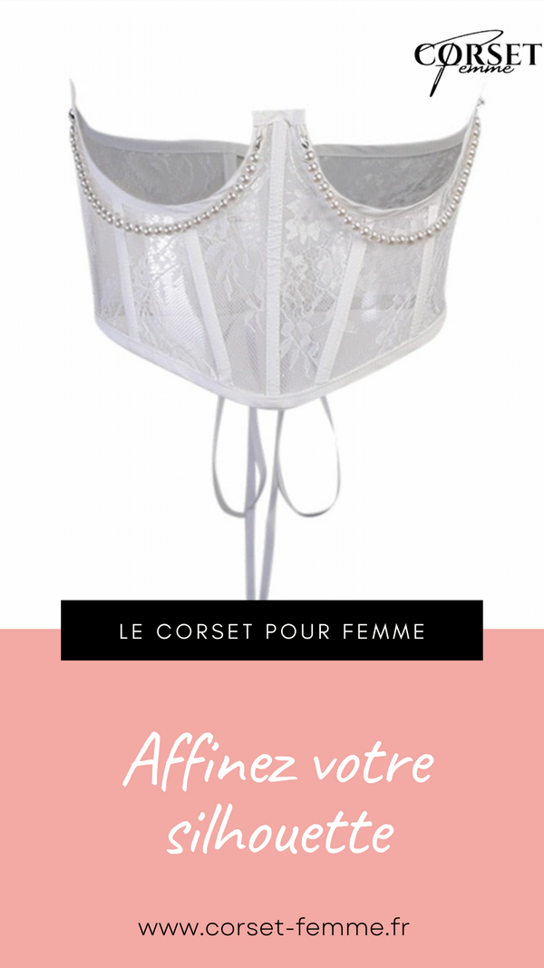 CEINTURE CORSET UNDERBUST BLANC À CHAINES MYLAH