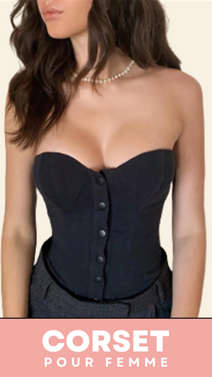 TOP CORSET NOIR (HAUT BUSTIER) ERIN