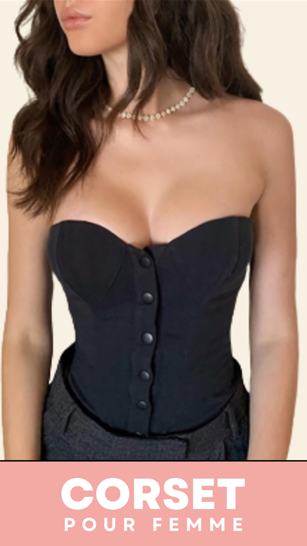 TOP CORSET NOIR (HAUT BUSTIER) ERIN