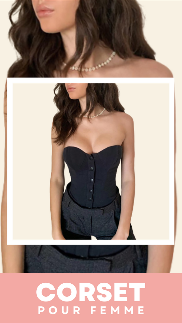 TOP CORSET NOIR (HAUT BUSTIER) ERIN