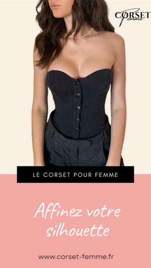 TOP CORSET NOIR (HAUT BUSTIER) ERIN