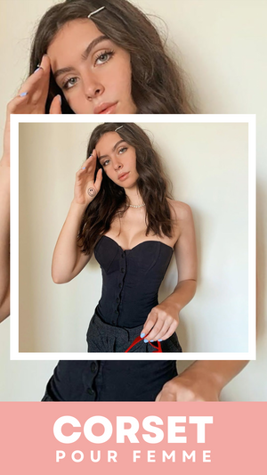 TOP CORSET NOIR (HAUT BUSTIER) ERIN