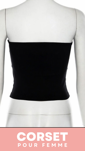 TOP CORSET NOIR (HAUT BUSTIER) ERIN