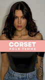 TOP CORSET FEMME NOIR KALLIE
