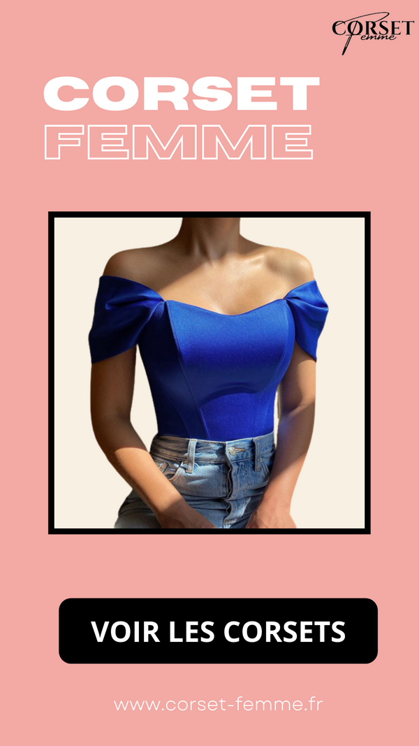TOP CORSET FEMME BLEU AVAH
