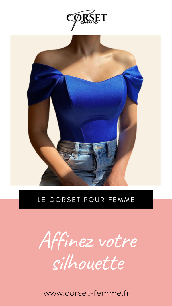 TOP CORSET FEMME BLEU AVAH
