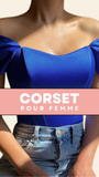 TOP CORSET FEMME BLEU AVAH