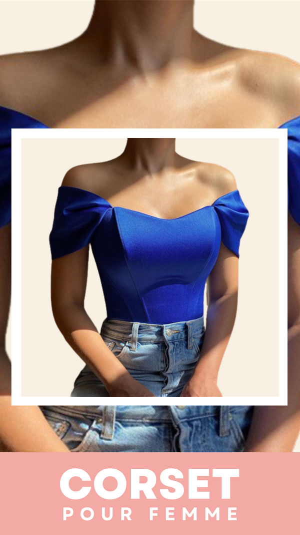 TOP CORSET FEMME BLEU AVAH