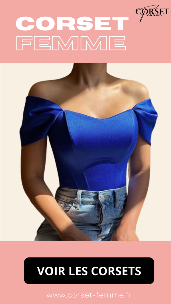 TOP CORSET FEMME BLEU AVAH