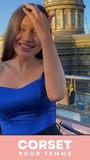 TOP CORSET FEMME BLEU AVAH