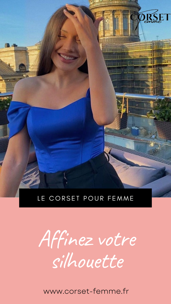 TOP CORSET FEMME BLEU AVAH