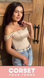 TOP CORSET FEMME BEIGE AUDREY
