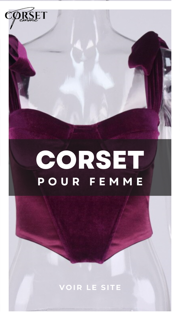 TOP CORSET BUSTIER EN VELOURS VIOLET
