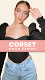 TOP CORSET MANCHE LONGUE BOUFFANTE PALOMA