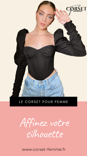 TOP CORSET MANCHE LONGUE BOUFFANTE PALOMA