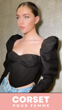 TOP CORSET MANCHE LONGUE BOUFFANTE PALOMA