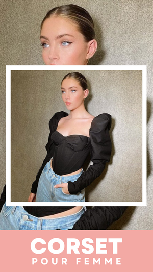 TOP CORSET MANCHE LONGUE BOUFFANTE PALOMA