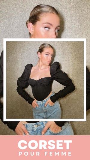 TOP CORSET MANCHE LONGUE BOUFFANTE PALOMA