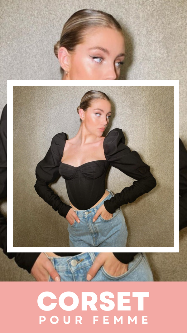 TOP CORSET MANCHE LONGUE BOUFFANTE PALOMA