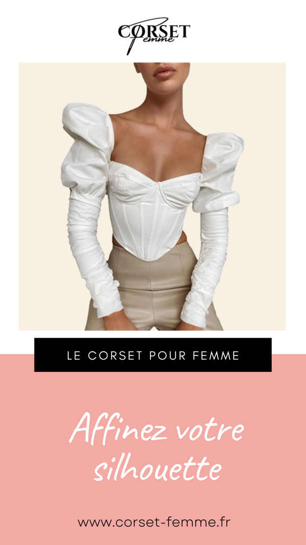 TOP CORSET MANCHE LONGUE BOUFFANTE ANGELA