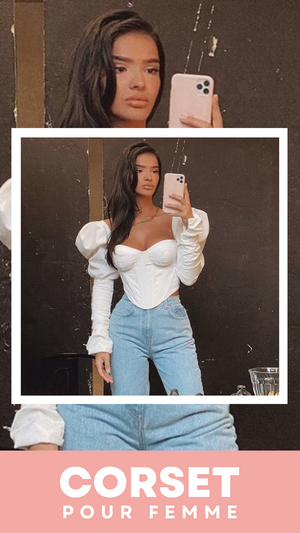 TOP CORSET MANCHE LONGUE BOUFFANTE ANGELA