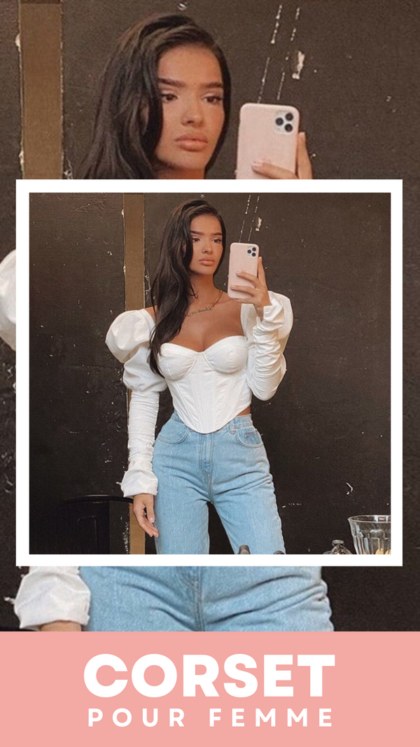 TOP CORSET MANCHE LONGUE BOUFFANTE ANGELA