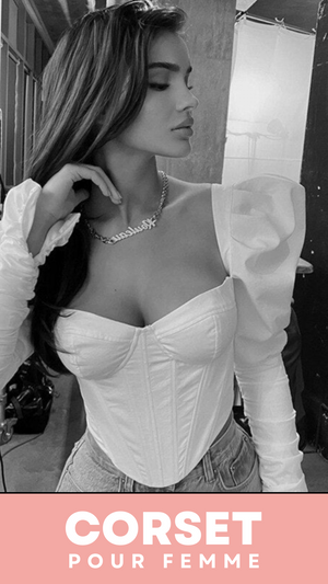 TOP CORSET MANCHE LONGUE BOUFFANTE ANGELA