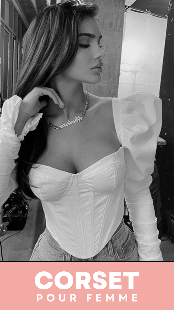 TOP CORSET MANCHE LONGUE BOUFFANTE ANGELA