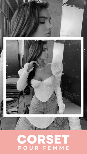 TOP CORSET MANCHE LONGUE BOUFFANTE ANGELA