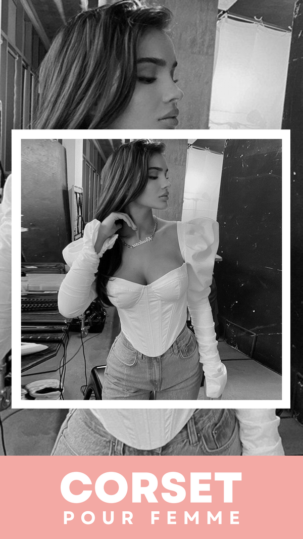 TOP CORSET MANCHE LONGUE BOUFFANTE ANGELA