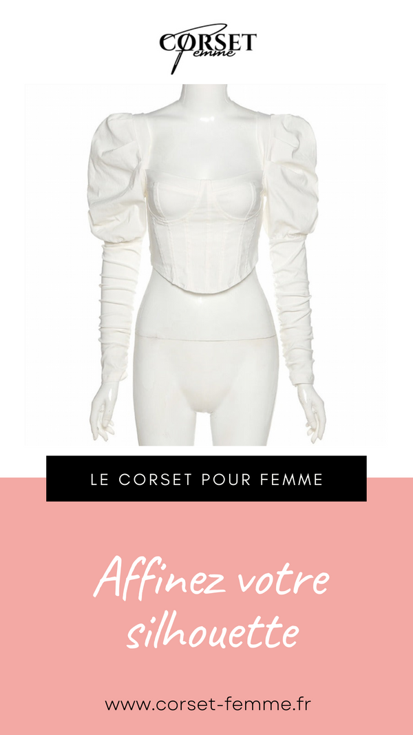 TOP CORSET MANCHE LONGUE BOUFFANTE ANGELA