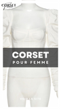 TOP CORSET MANCHE LONGUE BOUFFANTE ANGELA