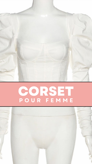TOP CORSET MANCHE LONGUE BOUFFANTE ANGELA