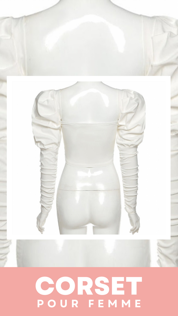 TOP CORSET MANCHE LONGUE BOUFFANTE ANGELA