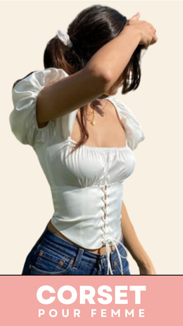 TOP CORSET MANCHES COURTES BOUFFANTES ELYSE