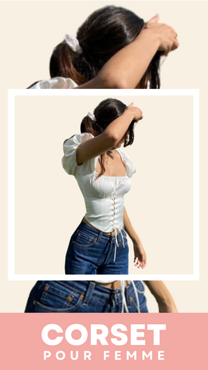 TOP CORSET MANCHES COURTES BOUFFANTES ELYSE