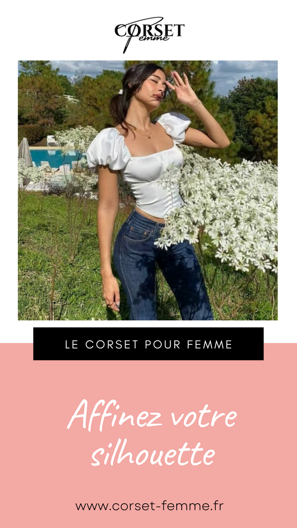 TOP CORSET MANCHES COURTES BOUFFANTES ELYSE