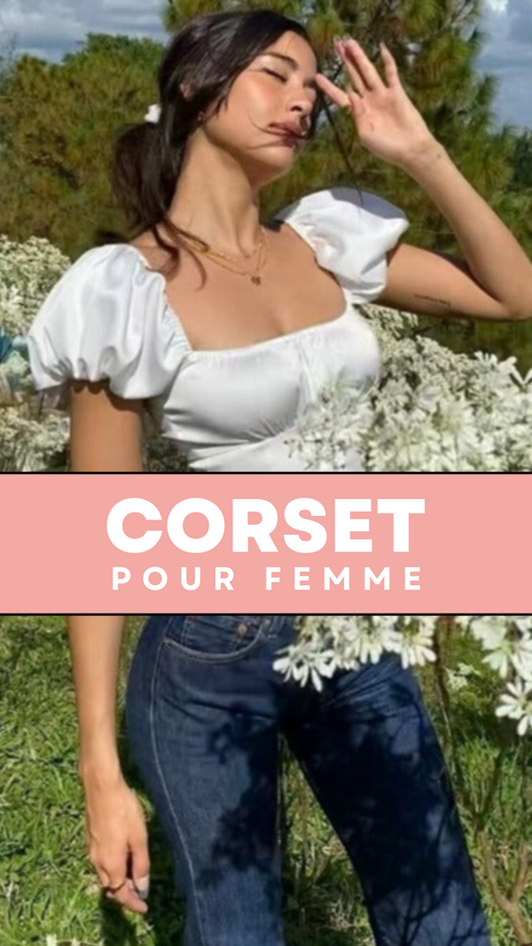 TOP CORSET MANCHES COURTES BOUFFANTES ELYSE