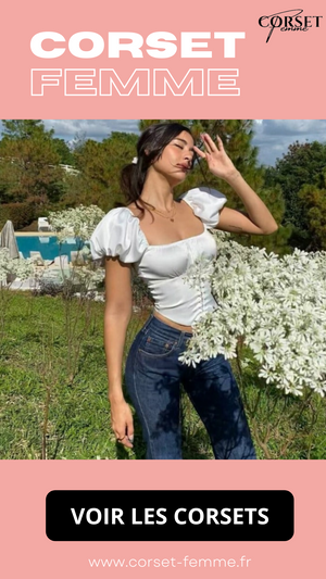 TOP CORSET MANCHES COURTES BOUFFANTES ELYSE