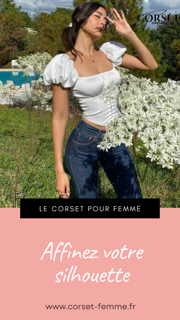 TOP CORSET MANCHES COURTES BOUFFANTES ELYSE