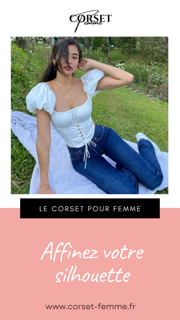 TOP CORSET MANCHES COURTES BOUFFANTES ELYSE