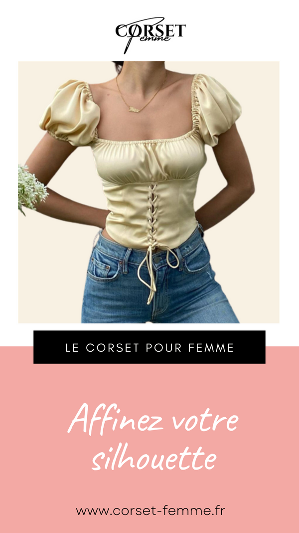 TOP CORSET MANCHES COURTES BOUFFANTES ISABELLA