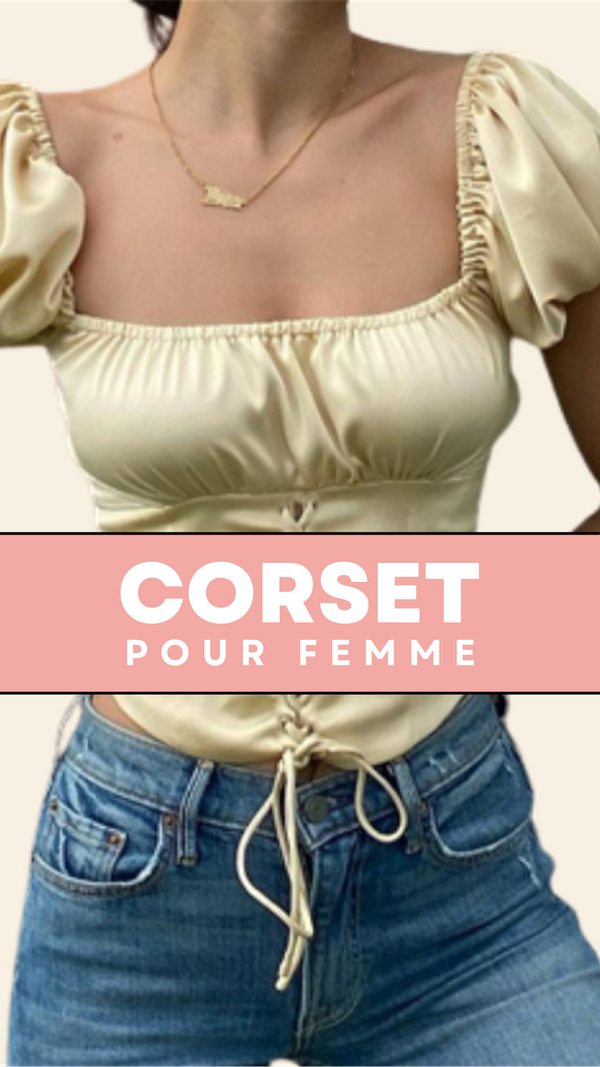 TOP CORSET MANCHES COURTES BOUFFANTES ISABELLA