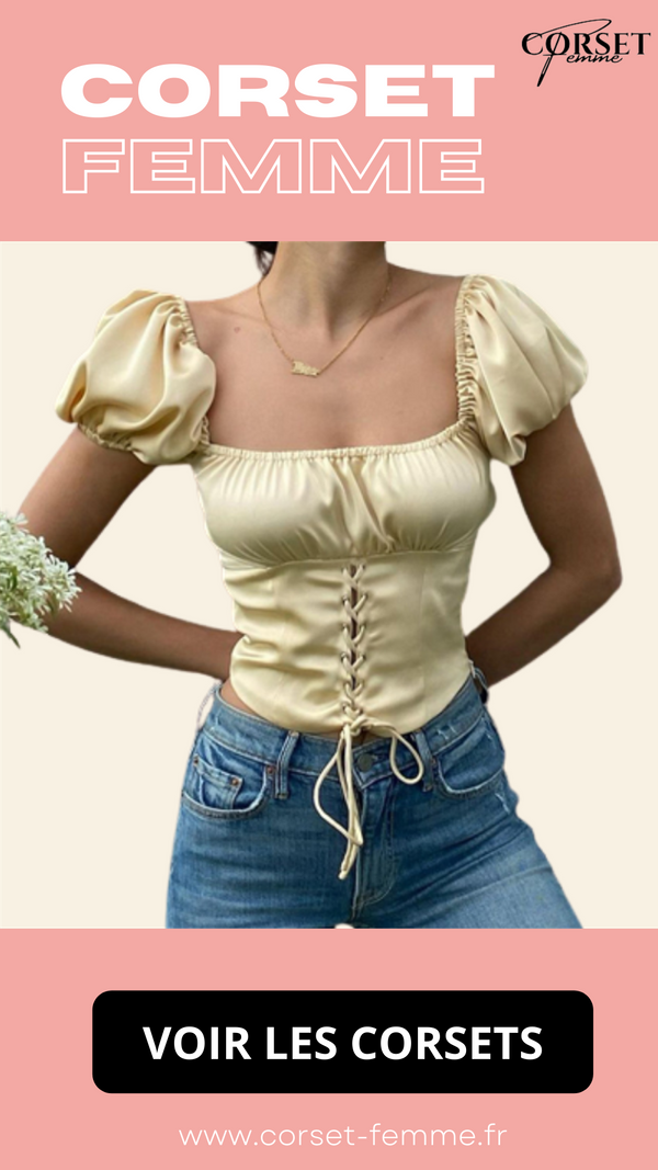 TOP CORSET MANCHES COURTES BOUFFANTES ISABELLA