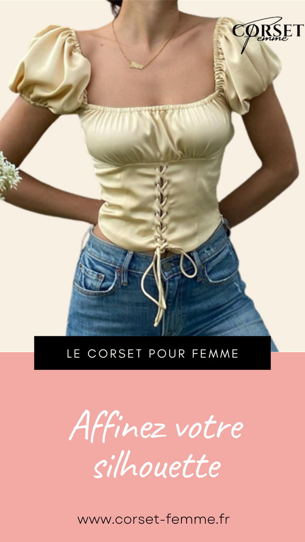 TOP CORSET MANCHES COURTES BOUFFANTES ISABELLA