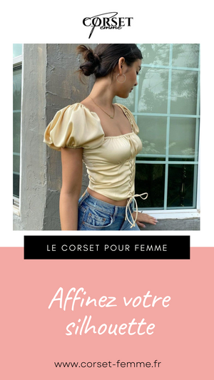 TOP CORSET MANCHES COURTES BOUFFANTES ISABELLA