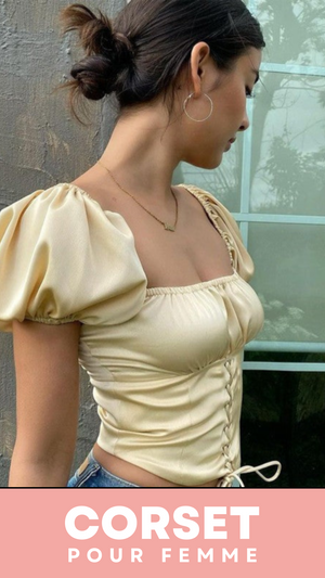 TOP CORSET MANCHES COURTES BOUFFANTES ISABELLA