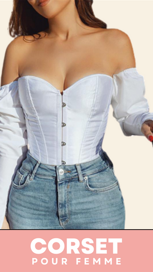TOP CORSET BUSTIER MANCHE LONGUE DIANA