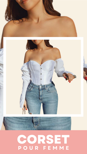 TOP CORSET BUSTIER MANCHE LONGUE DIANA