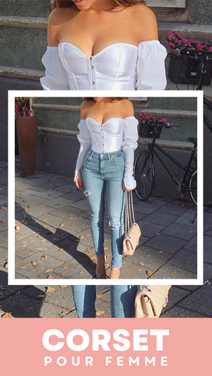 TOP CORSET BUSTIER MANCHE LONGUE DIANA